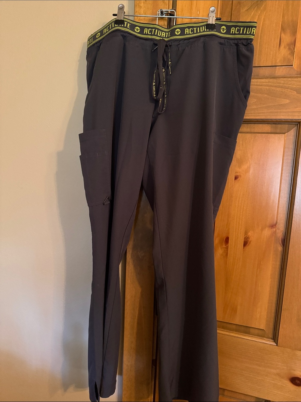 Women's Black Drawstring Joggers with Lime Waistband